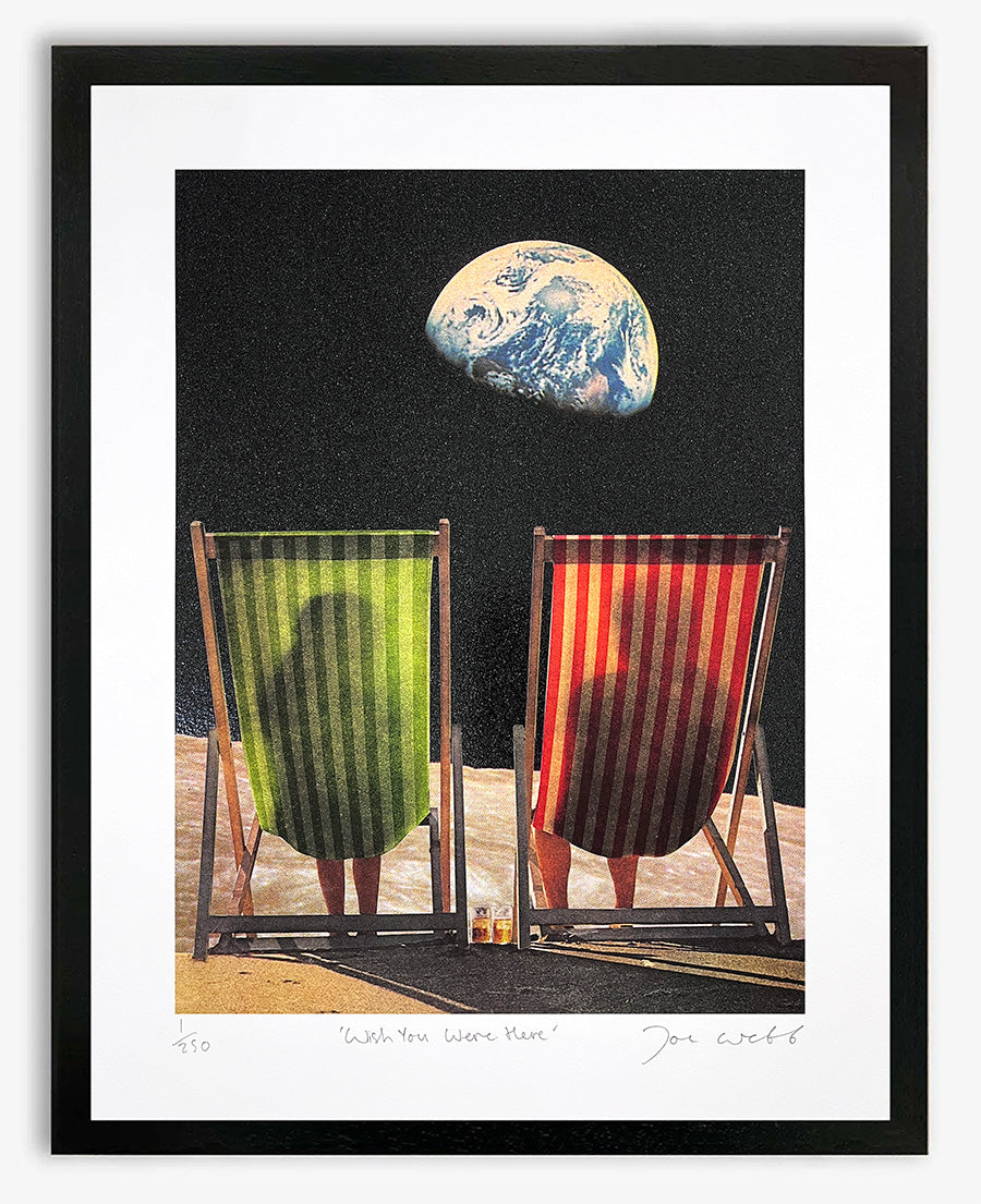 Wish You Were Here - Print - Small stripes version