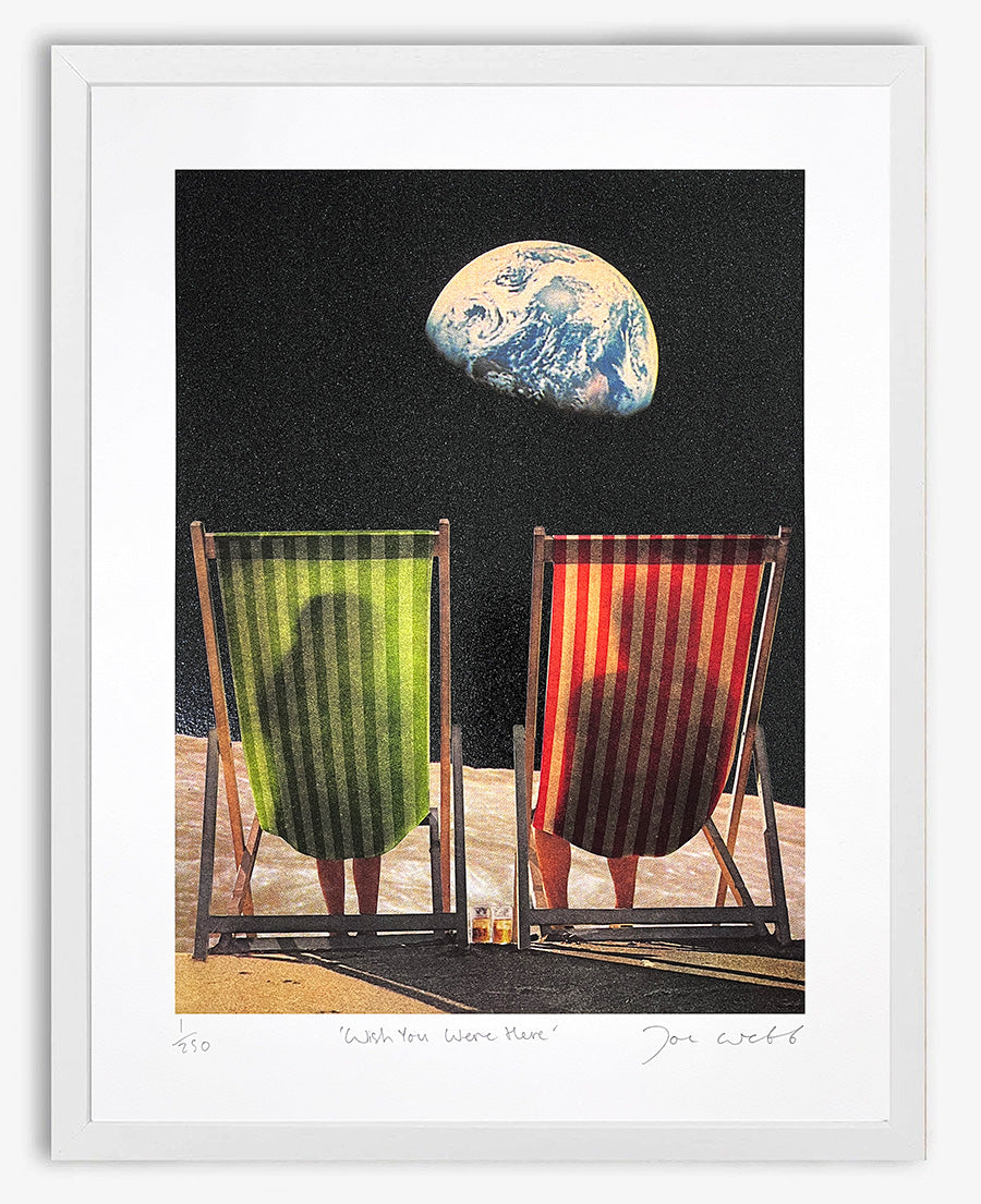 Wish You Were Here - Print - Small stripes version