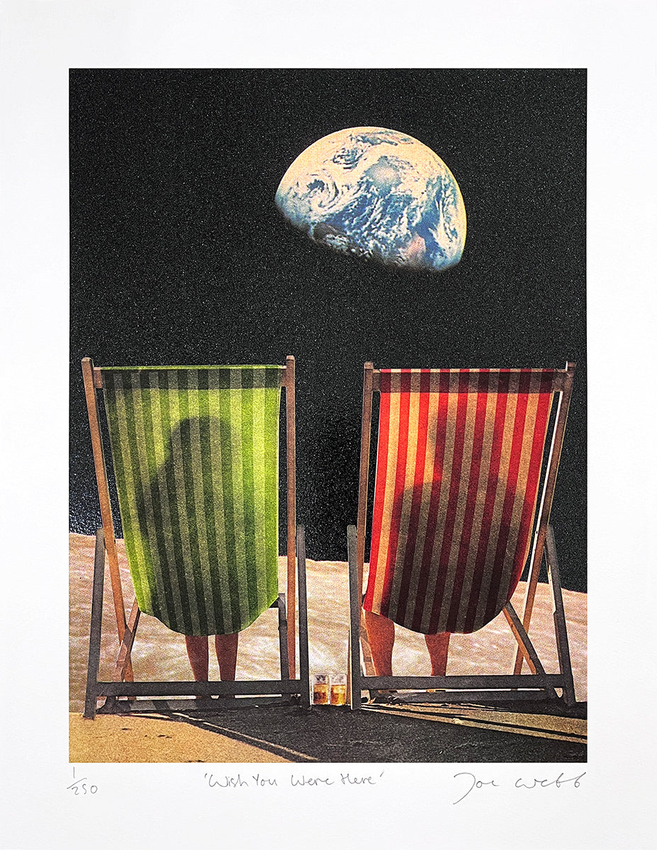 Wish You Were Here - Print - Small stripes version