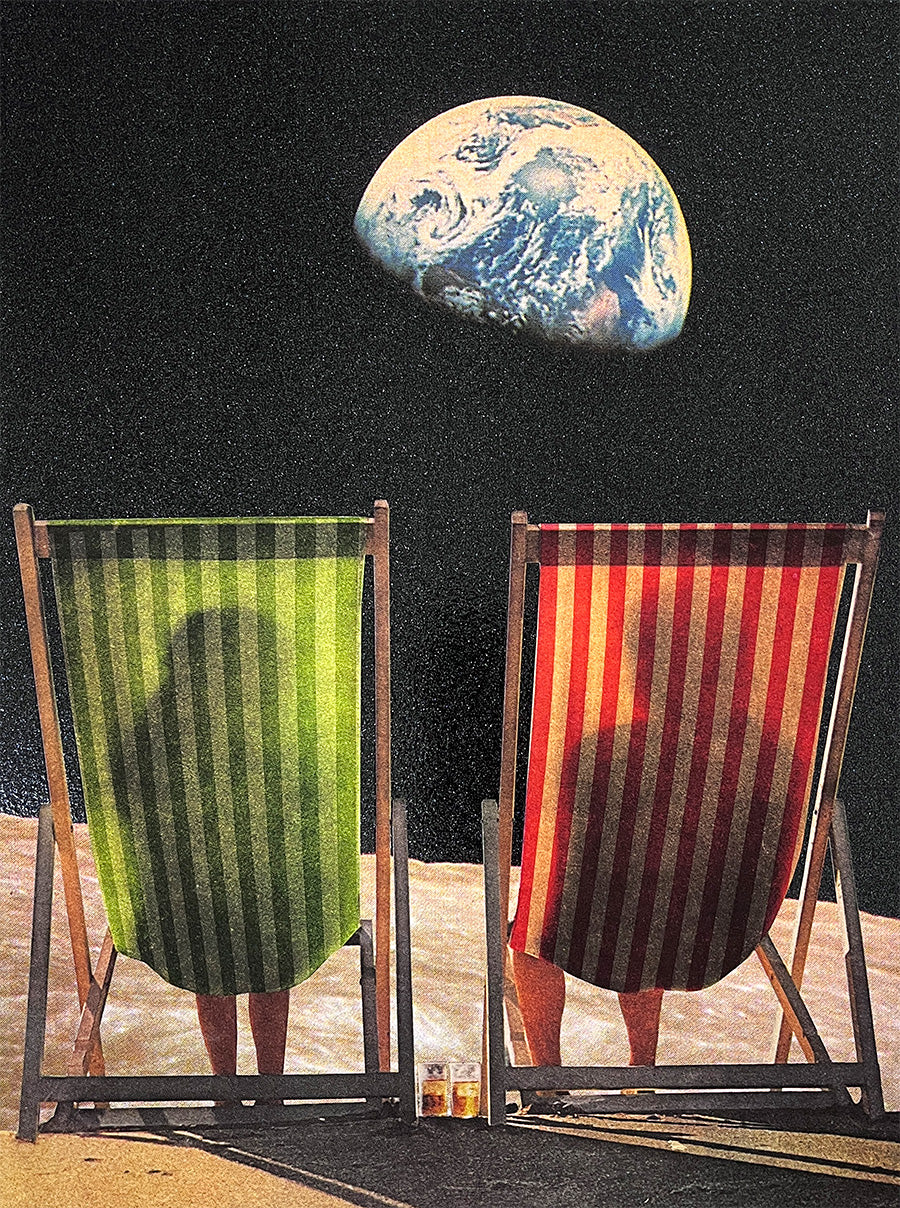 Wish You Were Here - Print - Small stripes version