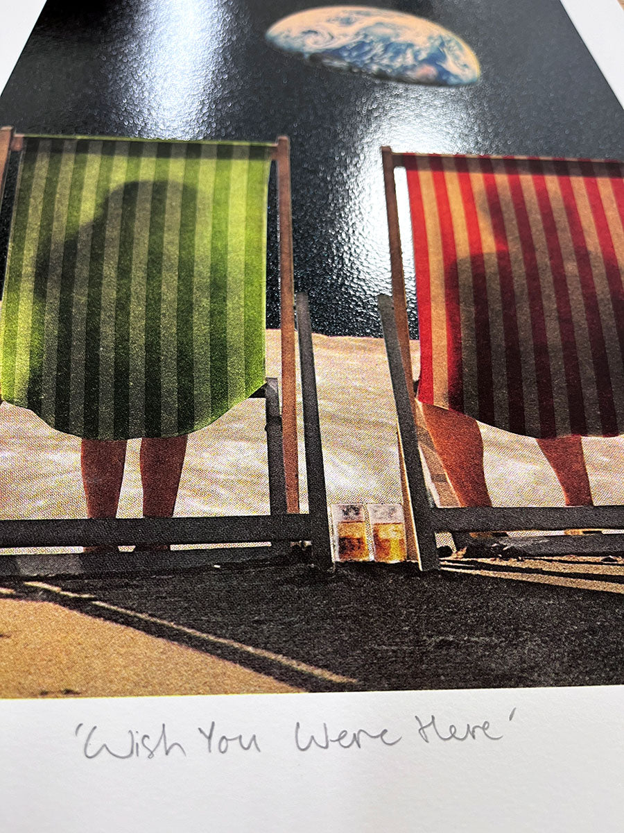 Wish You Were Here - Print - Small stripes version