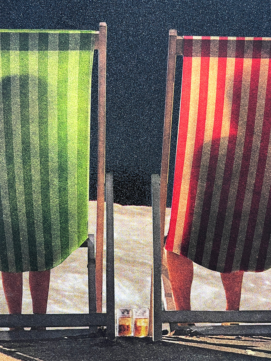Wish You Were Here - Print - Small stripes version